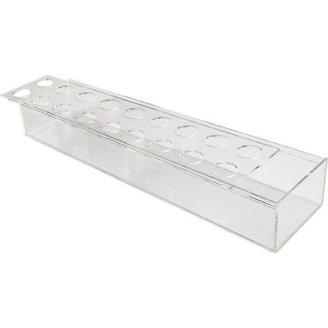 Lot de 2 vases à fleurs rectangulaires en acrylique, longs pots de fleurs, vases décoratifs pour onglets de bureau (1/5)