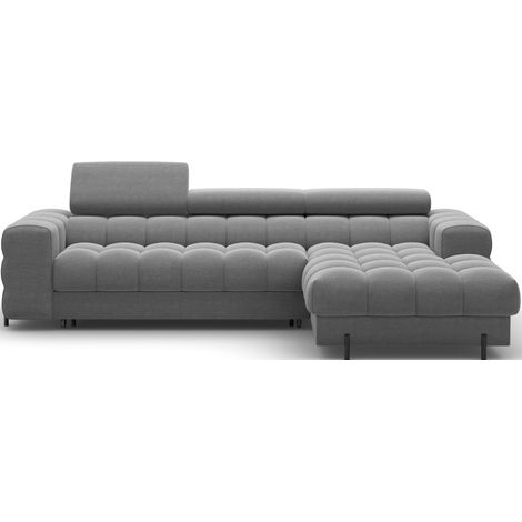 Canapé d'angle droit convertible Gris foncé confort premium 285x99x181cm FILTRO (1/5)