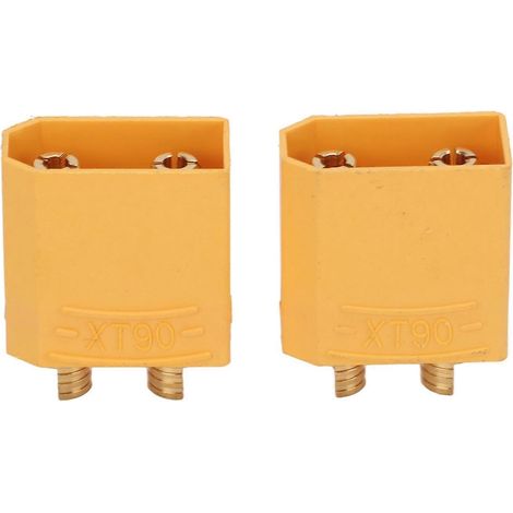Adaptateur XT90 mâle léger, connecteur XT90 mâle pour batterie, variateur de vitesse électronique (ESC) et moteur électrique RC (1/4)