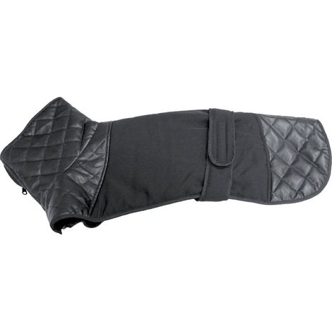 60 cm: Cappottino per levrieri GREYHOUND LEATHER con fodera interna in velluto