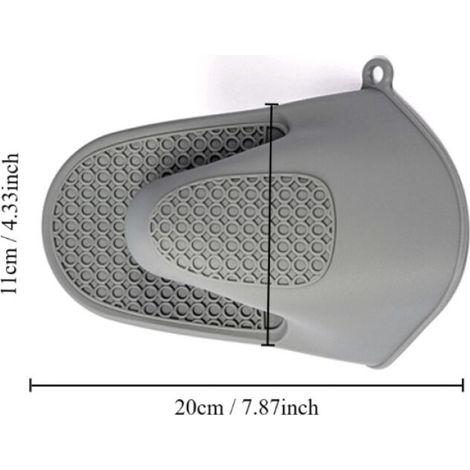 Lot de 2 de Cuisine en Silicone, Résistants à la Chaleur, Mini- de Four épaissi, Anti-brûlure, de Cuisine, Manique pour Cuisine, Cuisson, Cuisson (Gris) (1/3)
