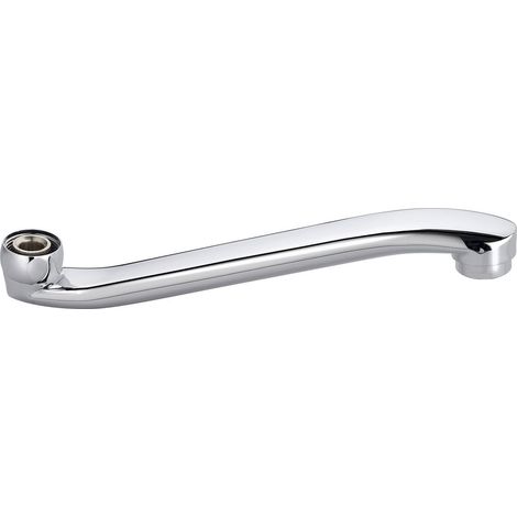 Bec de robinet, 220 mm, plat haut, chromé