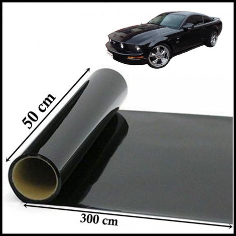 Pellicola vetri auto oscurante vetri neri tuning auto 300 x 50cm