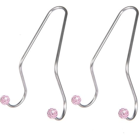 ganchos para reposacabezas de coche, organizador colgante multifuncional de acero inoxidable brillante para bolso y ropa (rosa)