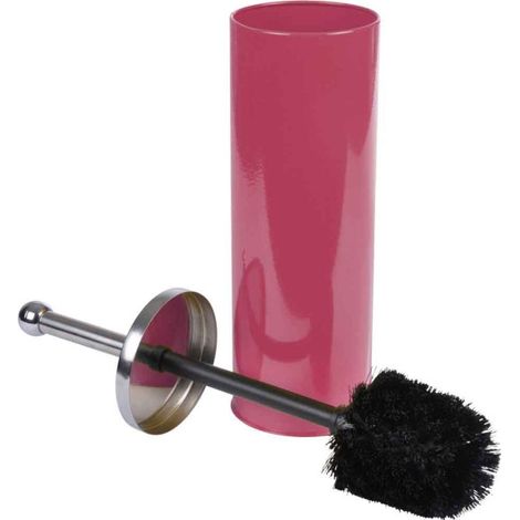 Brosse WC Design "Metalia" 37cm Framboise (1/3)