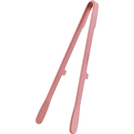 Pinzas para alimentos, mango antideslizante, resistentes al calor, color rosa. (1/2)