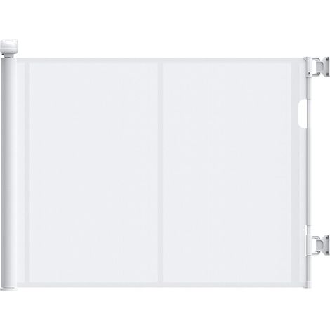 Barrière de Sécurité Rétractable 0-140 cm, Barriere de Securite Enfant Extensible, Barriere de Securite Enroulable pour Escaliers et Couloirs scalier pour Bébés Enfant et Chiens Blanc (1/5)