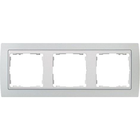 Marco 3 elementos gris zócalo blanco SIMON 82 82631-33