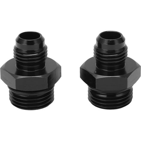 Raccord Rail Carburant AN6 vers ORB8, 2 pièces, Aluminium 6061 T6, Adaptateur Mâle avec Joint Torique pour Ligne Essence (1/5)
