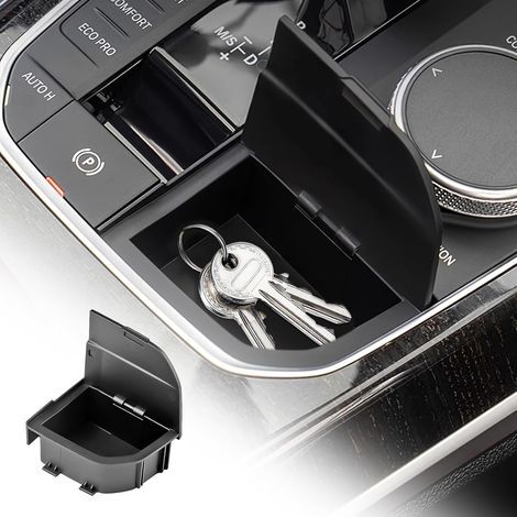 Boîte de rangement pour pommeau de levier de vitesse, accessoire de voiture personnalisé et modifié, compatible avec BMW Série 2, Série 3, Série 4, Série X3, X4, X5, X6, X7, F40, F44, G20, G26, G01, G (1/5)