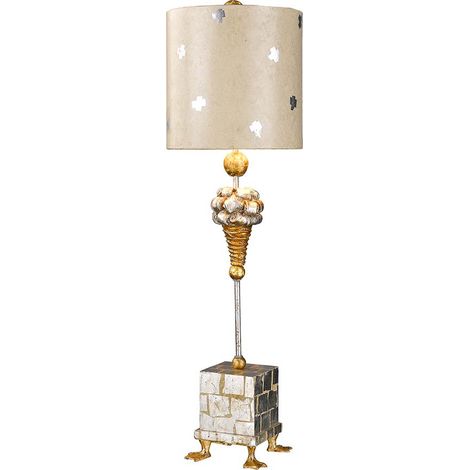 Elstead Pompadour - Lampada da tavolo a 1 luce Acciaio, E27 (1/3)