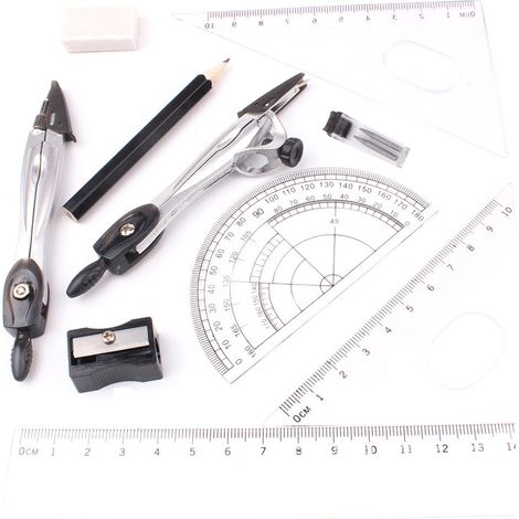 Compas polyvalent pour le dessin, outil de traçage de cercles pour des tracés précis, jeu de compas mathématiques avec poignée ergonomique pour les étudiants (1/4)