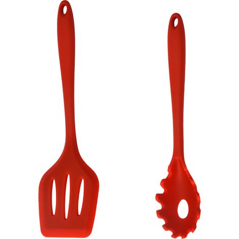 Ensemble Ustensiles Cuisine - Silicone Resistante Chaleur - Conception Monobloc Hygienique - Pour Melange Et Cuisson - Lot De 2 (1/5)