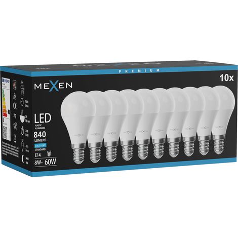 Mexen Nova 10x Ampoule LED E14, G45, 8W, Froid - 6500K, 840 lm - L101-E14-0865-01x10 (1/3)