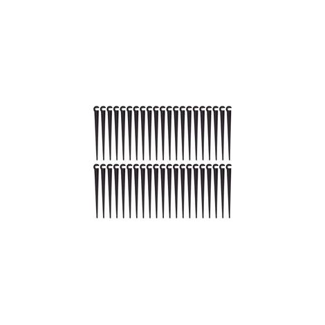 Piquets de support pour tuyaux d'irrigation, supports de tuyaux d'irrigation goutte à goutte en plastique, outil de jardin, lot de 100 (1/5)