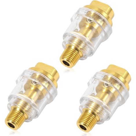 3 Pièces Mini-graisseur, Accessoires pneumatiques, Pneumatique Graisseur,Ligne Graisseur, Lubrificateur de Machine pneumatique,pour Outil pneumatique 1/4 in NPT Mini pour graisseur en Ligne (1/5)
