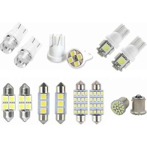 Lot de 14 Ampoules LED pour Plafonnier Coffre Carte Plaque d Immatriculation Voiture (1/4)
