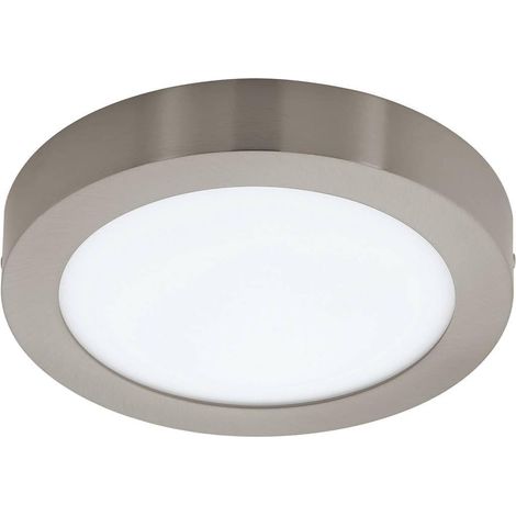 EGLO 33318 Spot LED en saillie Crosslink FUEVA-C nickel mat H : 4 cm Ø : 22,5 cm dimmable 2700-6500K avec fonction Connect