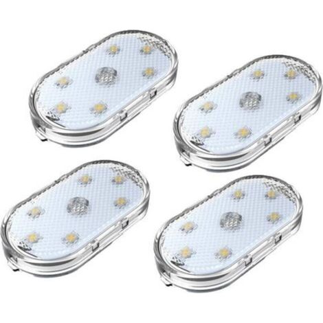 Lot de 4 éclairages d\'intérieur LED RVB pour voiture, lumière d\'ambiance LED multicolore, éclairage d\'ambiance multicolore, rechargeable par USB (1/5)