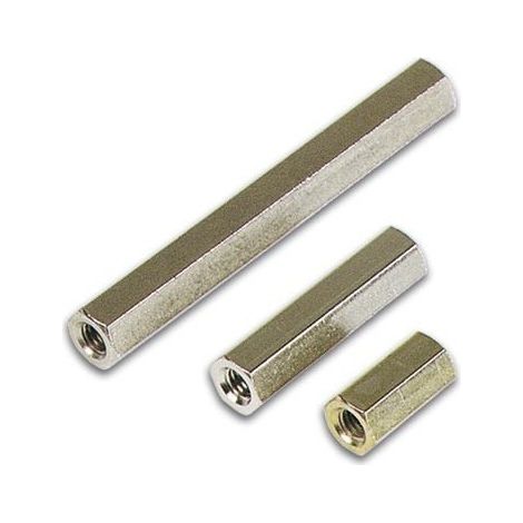 BULLONE DISTANZIALE IN METALLO 30mm M3 - FEMMINA/FEMMINA