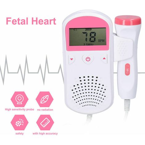 Doppler fœtal domestique bébé monit cardiaque prénatal affichage LCD compt vocal fœtus femme enceinte produit de soin quotidien (1/5)