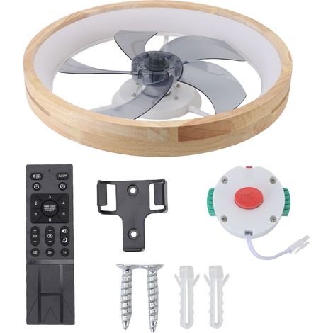 Ventilateur Plafond LED avec Lumière Télécommande Minuteur 6 Vitesses Gradation Flush Mount – Salon Chambre (1/5)