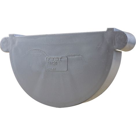 Fond de gouttière PVC 25 droite/gauche - aspect zinc - First Plast