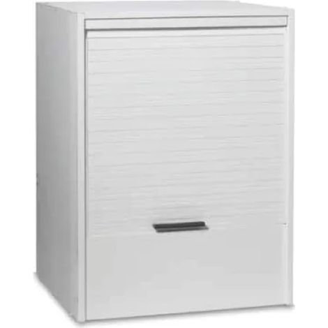 MOBILE COPRILAVATRICE IN PVC BIANCO CON SERRANDINA ORIZZONTALE - L= 670 MM  P= 595 MM  H= 914 MM  - GRA