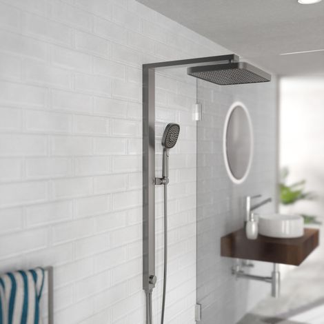 Pommeau de Douche Colonne Effet Pluie - Graphite Mat