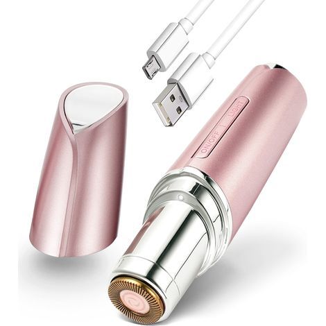 Épilateur visage pour femmes Épilateur visage rechargeable USB, tondeuse à sourcils et épilateur visage pour femmes Étanche avec lumière LED-AquaForge (1/5)