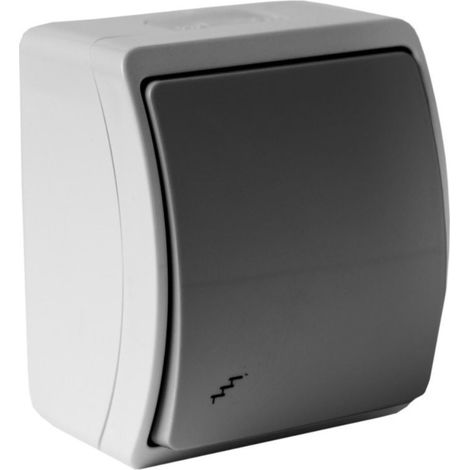 Interruptor de superficie para escaleras 10A 250V IP44 fresno/grafito 153-08 DV 8233 (1/2)
