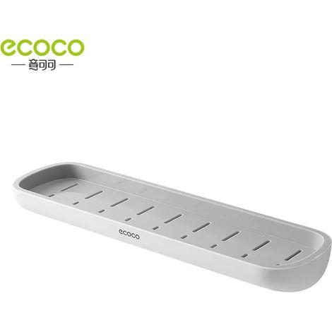 (GRIS sans barre) Étagère de rangement pour salle de bain, étagère de douche, sans perçage, adhésif, organisateur cosmétique mural, porte-serviettes, organisateur de cuisine (1/5)