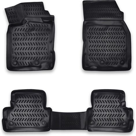 Komplettset 4 Stk. 3D-Gummifußmatten für den Innenraum aus TPE-Gummi X-Series für RENAULT KADJAR