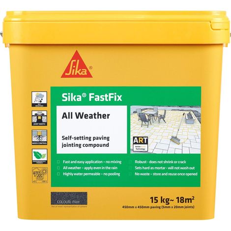 Sika FastFix Jointing Compound Patio All Weather Flint 15kg No Mix Everbuild