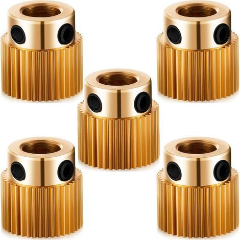 Stück Messing-Antriebsräder mit 40 Zähnen für Extruder, kompatibel mit Creality Ender 3 V2/ 3/3 Pro / 5 / CR-10 / 10S 20/20 Serie 3D-Druckern (1/5)