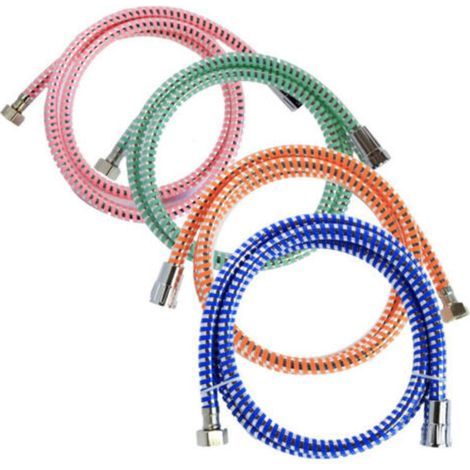 1,5 m langer PVC-Duschschlauch für farbige Duschkabinen (1/5)