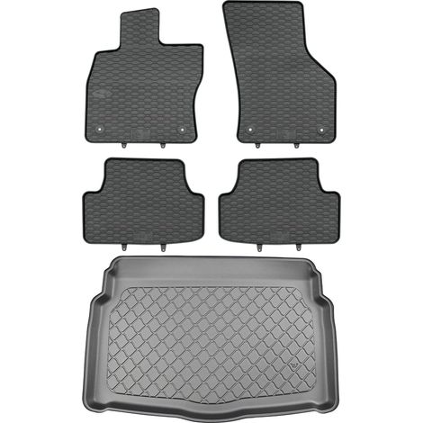 Juego de alfombrillas de goma para coche y alfombrilla para maletero para Volkswagen Golf VIII Hatchback (a partir de diciembre de 2019). (1/5)