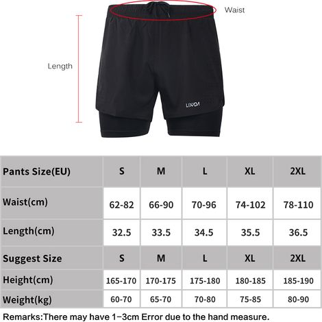 Short de course 2 en 1 pour hommes, séchage rapide, respirant, entraînement actif, exercice, cycle de jogging avec doublure plus longue (1/5)