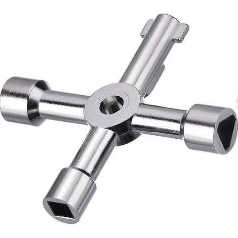 Clé pour boîtier de compteur électrique Clé pour gaz Clé pour compteur électrique Clé multifonction 4 voies pour compteur électrique (1/5)