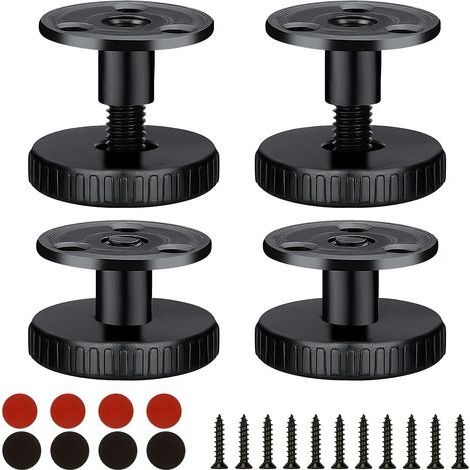 4 Pieds de Meuble Réglables Pied de Meuble Réglable 30-43mm Noir (1/5)