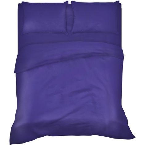 Completo letto lenzuola tinta unita 100% cotone made in Italy 6 misure parure Prugna - 1 Piazza maxi