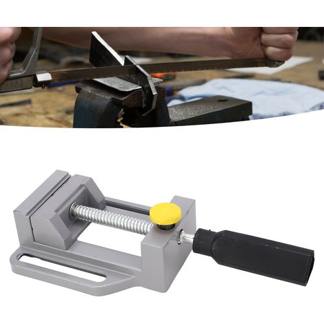 Le mini étau d'établi à mâchoires plates peut être utilisé avec les supports de perceuse à colonne et les serre-joints à angle droit rapides. (1/5)