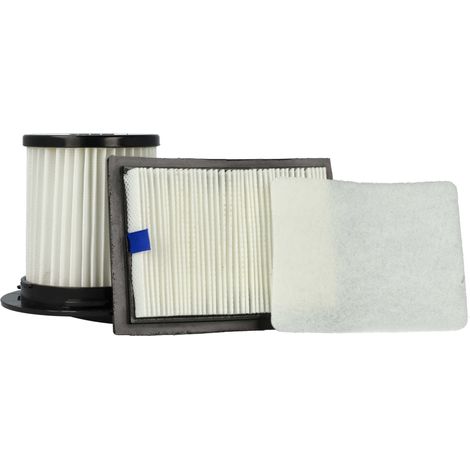 vhbw 3x Filtro reemplaza Dirt Devil 2725001 para aspiradora - filtro aire salida, filtro central de láminas, filtro pre-motor