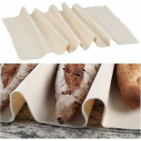 Tissu Fermenté 45x75cm Tissu Boulanger pour Fixer la Forme du Pain pour Accélérer la Fermentation de la Pâte (1/5)