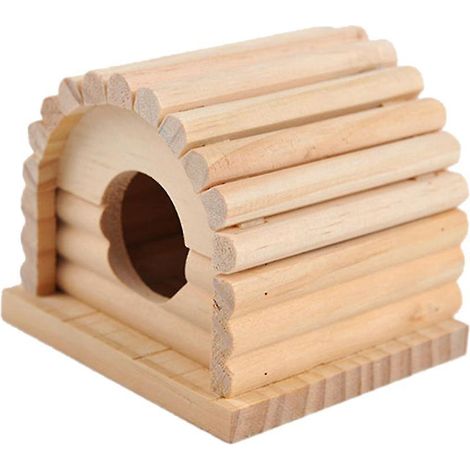 Maison en bois pour hamster avec fond amovible, cachette facile pour petits animaux de compagnie, facile à nettoyer