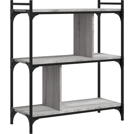 Maison Exclusive - Librería 3 estantes madera ingeniería gris Son (1/5)