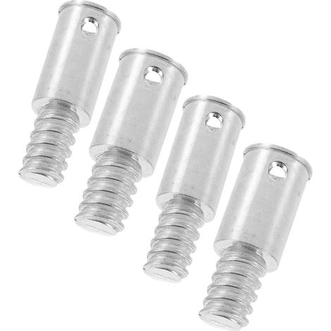 Threaded Adapter for Broom Handle, 4pcs, Silver Aluminum Alloy, Secure and Wear-Resistant Connection, Household Cleaning (1/5)