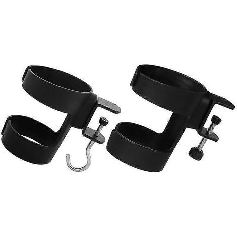 Clip porte-gobelet de bureau en plastique, compatible avec 2 porte-gobelets de bureau. (1/5)