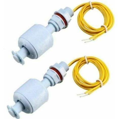Set aus 2 PP-Schwimmerschaltern mit Kabel, zur Verwendung als Füllstandsschalter in Pumpentanks. (1/4)