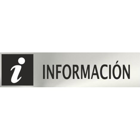 Cartel de Información de acero inoxidable adhesivo de 0,8mm 50 x 200 mm SEKURECO (1/2)